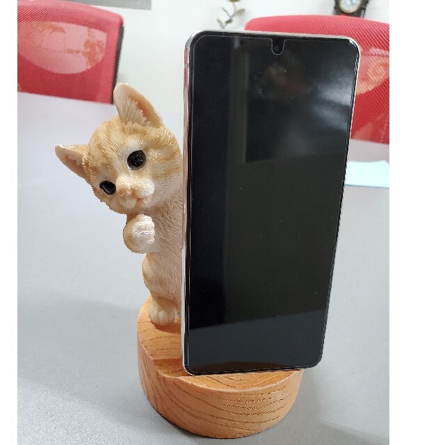 猫　スマホスタンド　茶トラ　携帯グッズ　No.115 スマホ/家電/カメラのスマホアクセサリー(その他)の商品写真