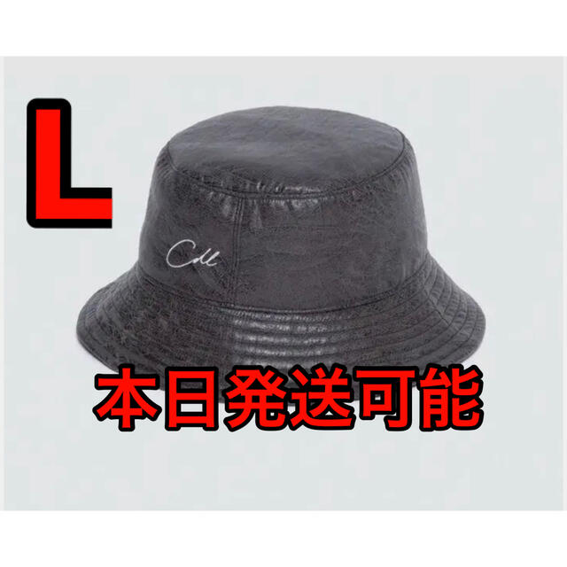 ハット登坂広臣 CDL FAUX LEATHER HAT バケハ L バケットハット