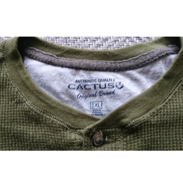 CACTUS(カクタス)のCACTUS カクタス ヘンリーネック サーマル US古着 メンズのトップス(Tシャツ/カットソー(七分/長袖))の商品写真