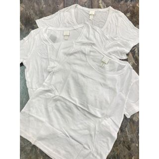 エイチアンドエム(H&M)のH&M 白T Tシャツ Vネック 3点SET(Tシャツ(半袖/袖なし))