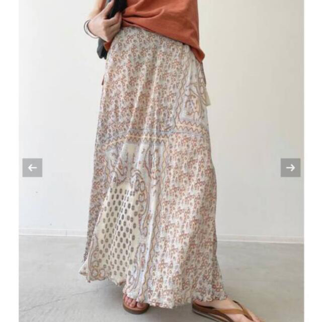 L'Appartement DEUXIEME CLASSE(アパルトモンドゥーズィエムクラス)の新品☆【BLUE BOHEME/ブルー ボヘム】Silk Long Skirt レディースのワンピース(ロングワンピース/マキシワンピース)の商品写真