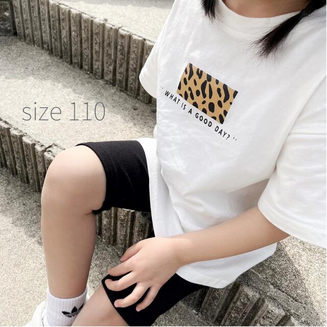 【SALE】〈110〉leopard t-shirt キッズ/ベビー/マタニティのキッズ服女の子用(90cm~)(Tシャツ/カットソー)の商品写真