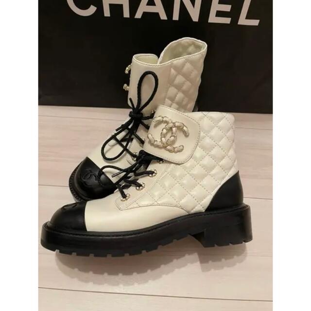 トップ CHANEL レースアップ ショートブーツ cerkafor.com