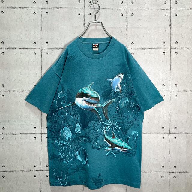 ART VINTAGE - 【希少カラー】VINTAGE アニマルTシャツ サメ シングル