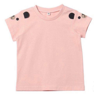 ニシマツヤ(西松屋)の西松屋♡袖アニマルモチーフ半袖Tシャツ　ピンク　くま　サイズ90 夏服(Tシャツ/カットソー)