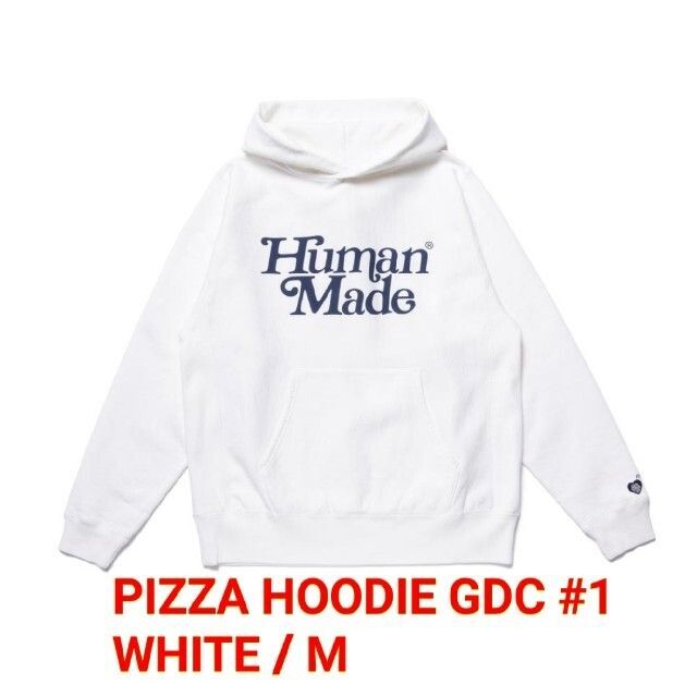 大特価 HOODIE PIZZA GDC - MADE HUMAN GDC M / WHITE #1 パーカー