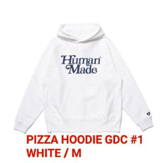 ヒューマンメイド(HUMAN MADE)のGDC PIZZA HOODIE GDC #1 WHITE / M(パーカー)