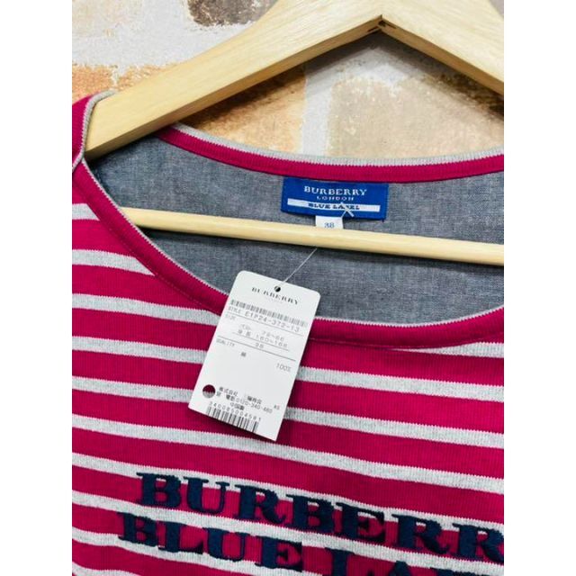 新品未使用タグ付✨Burberry ピンク Tシャツ ボーダー 綿100% Tシャツ