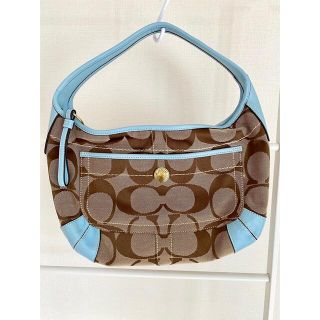 コーチ(COACH)の日曜までの特別セール★coach コーチ　淡い水色がキレイなコーチ　ミニバッグ(ショルダーバッグ)