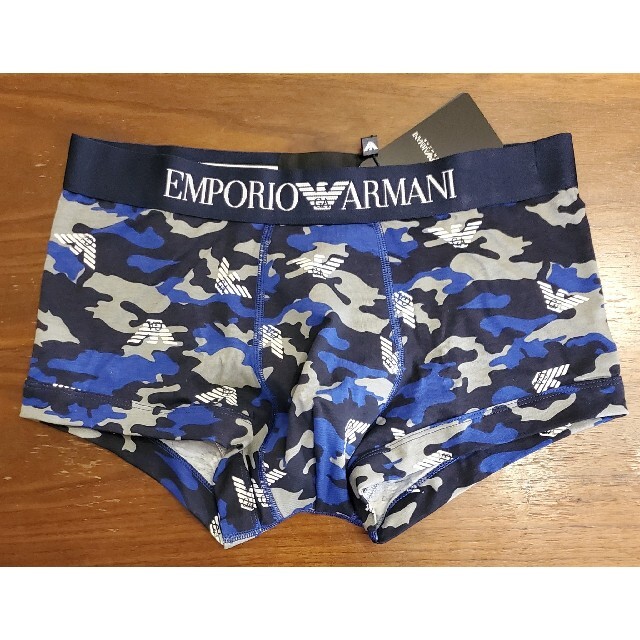 Emporio Armani(エンポリオアルマーニ)のエンポリオアルマーニ　新品　メンズ　ボクサーパンツ(カモフラ/ブルーS) メンズのアンダーウェア(ボクサーパンツ)の商品写真