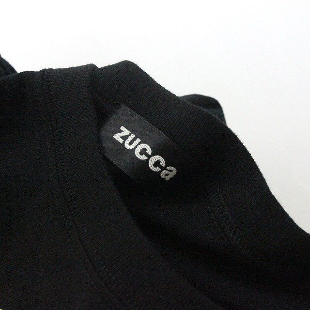 ZUCCa(ズッカ)のズッカ zucca Tシャツ カットソー プリント 英字 半袖 M 黒 ブラック レディースのトップス(Tシャツ(半袖/袖なし))の商品写真