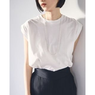 トゥデイフル(TODAYFUL)の【新品】TODAYFUL パフショルダータンクトップ 白Tシャツ 綿トップス(Tシャツ(半袖/袖なし))