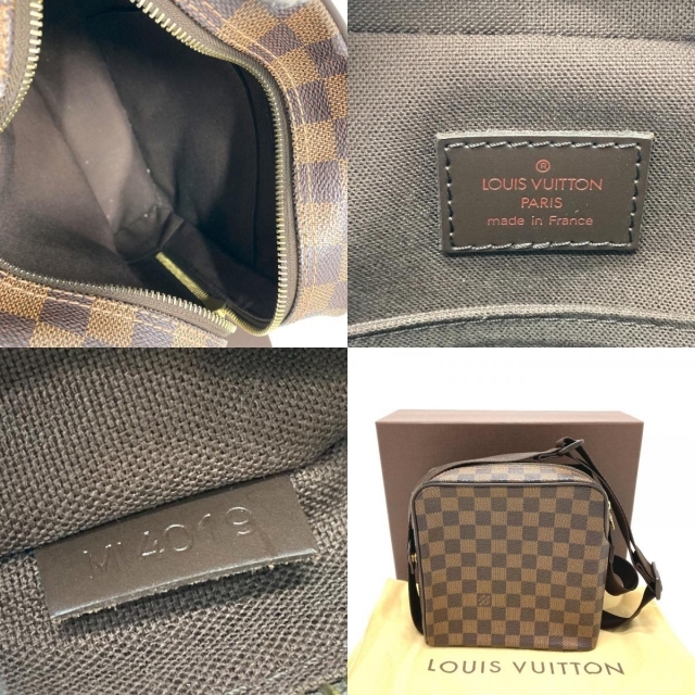 ルイヴィトン LOUIS VUITTON オラフPM N41442 ダミエ ポシェット ショルダーバッグ ダミエキャンバス エベヌ ブラウン