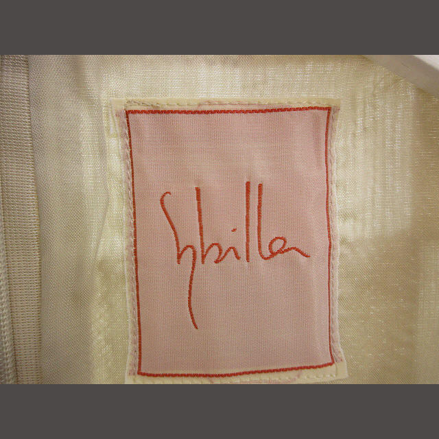 Sybilla(シビラ)のシビラ SYBILLA ワンピース M ベージュ系 ブロック 刺繍 モザイク レディースのワンピース(ひざ丈ワンピース)の商品写真