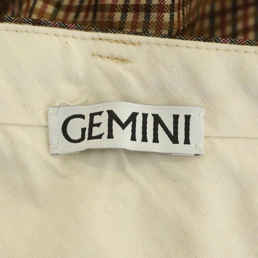 Whim Gazette(ウィムガゼット)のウィムガゼット GEMINI クロップドパンツ チェック ブラウン ベージュ レディースのパンツ(その他)の商品写真