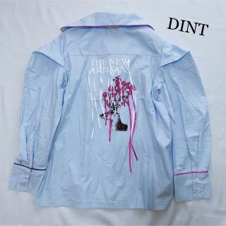 DINT ディント● 韓国ファッション　バックプリント　ビッグシャツ(シャツ/ブラウス(長袖/七分))