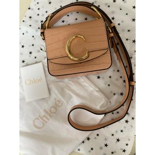 クロエ(Chloe)のクロエC♡ショルダーバッグ♡美品♡ミルキーオレンジ(ショルダーバッグ)