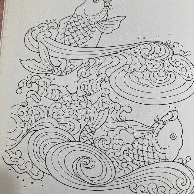 JAPANESE DESIGNS COLORING BOOK(P)  日本ぬり絵 エンタメ/ホビーの本(洋書)の商品写真