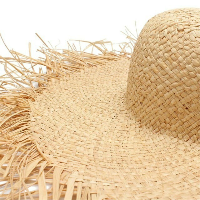フリンジハット　大　麦わら帽子 レディースの帽子(麦わら帽子/ストローハット)の商品写真