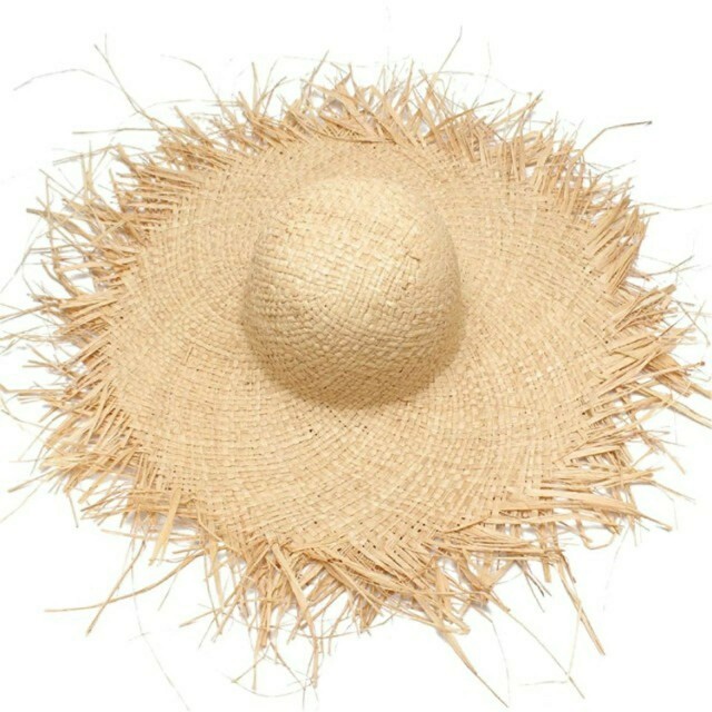 フリンジハット　大　麦わら帽子 レディースの帽子(麦わら帽子/ストローハット)の商品写真
