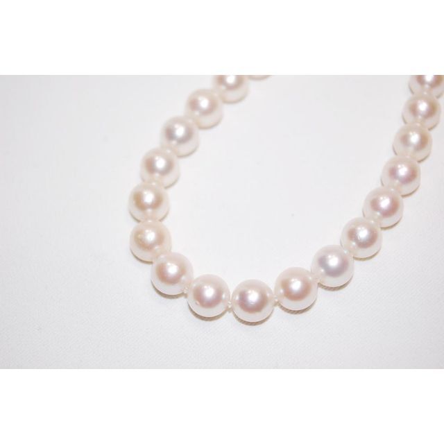 セットアップ アコヤ養殖真珠 ネックレス 8.5mm~9.0mm ピンク