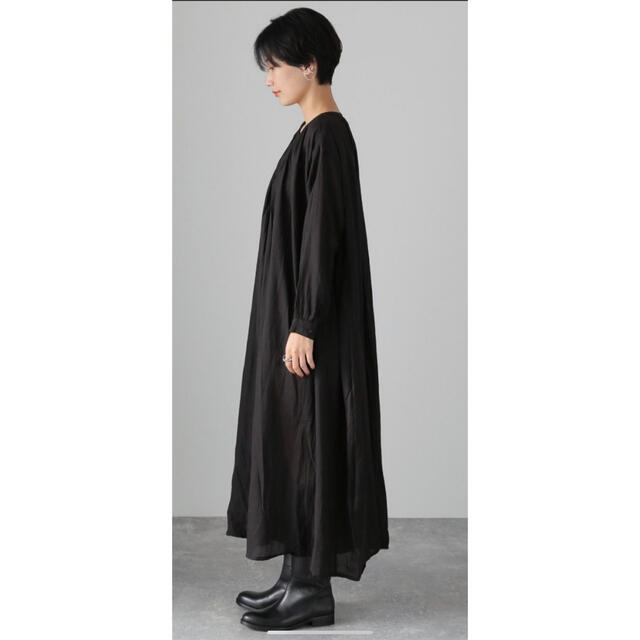 SOIL(ソイル)の新品 SOIL GATHER SMOCK MAXIDRESS ワンピース レディースのワンピース(ロングワンピース/マキシワンピース)の商品写真