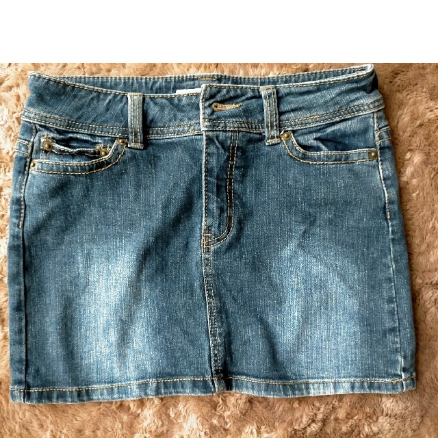 デニム　ミニスカート　Ｌサイズ レディースのスカート(ミニスカート)の商品写真