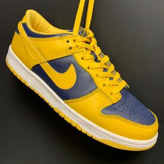 NIKE ナイキ 99年製 DUNK LOW VARSITY MAIZE 裏ダンク 630358-741 ダンク ローカットスニーカー ミシガン ヴァーシティメイズ US7.5 イエロー/ネイビー