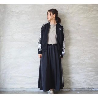 アディダス(adidas)のアディダス adidas オリジナルス 3ストライプ ロングサテンスカート XS(ロングスカート)