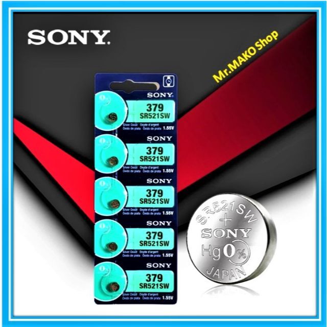 SONY(ソニー)の【ピンセット付】SONY製 SR521SW 新品 酸化銀電池×５個 レディースのファッション小物(腕時計)の商品写真