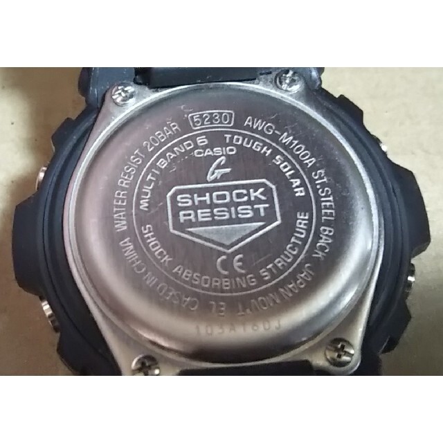 G-SHOCK(ジーショック)のCASIO G-SHOCK AWG-M100A 電波 ソーラー 腕時計 メンズ メンズの時計(腕時計(アナログ))の商品写真