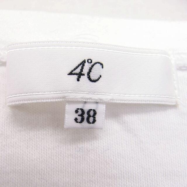 4℃(ヨンドシー)のヨンドシー 4℃ Tシャツ カットソー 丸首 半袖 コットン 綿 ビジュー装飾 レディースのトップス(Tシャツ(半袖/袖なし))の商品写真