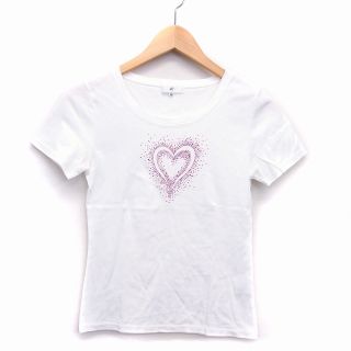 ヨンドシー(4℃)のヨンドシー 4℃ Tシャツ カットソー 丸首 半袖 コットン 綿 ビジュー装飾(Tシャツ(半袖/袖なし))