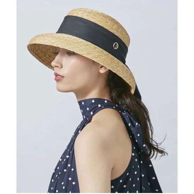 Athena New York(アシーナニューヨーク)のChapeau d' O StrawBraid Casablanca ブラック レディースの帽子(麦わら帽子/ストローハット)の商品写真