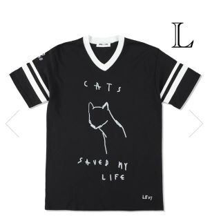 ウィンダンシー(WIND AND SEA)のWIND AND SEA × LEVI PATA CATS Tシャツ　L(Tシャツ/カットソー(七分/長袖))