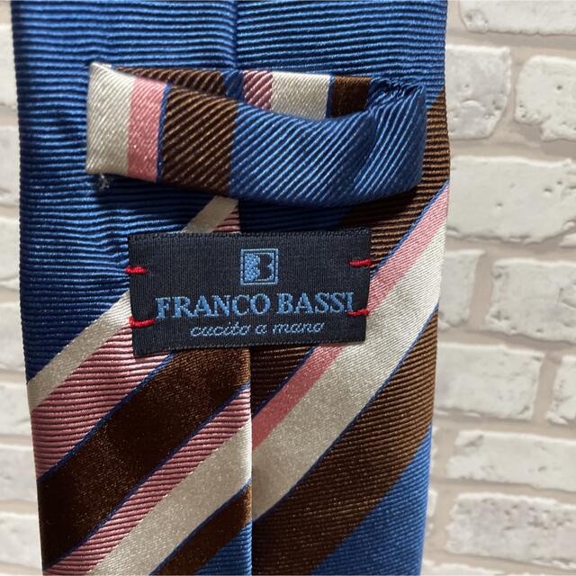 FRANCO BASSI(フランコバッシ)の22SS  フランコバッシ シルクレップストライプタイ メンズのファッション小物(ネクタイ)の商品写真