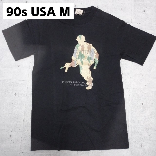 GIJOE Tシャツ USA 90s M ブラック