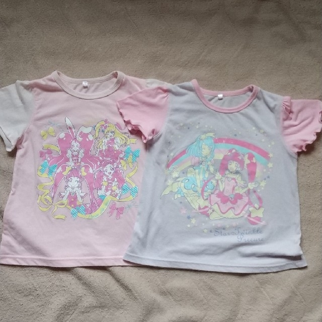 BANDAI(バンダイ)の120    プリキュア   Tシャツ    2枚セット キッズ/ベビー/マタニティのキッズ服女の子用(90cm~)(Tシャツ/カットソー)の商品写真