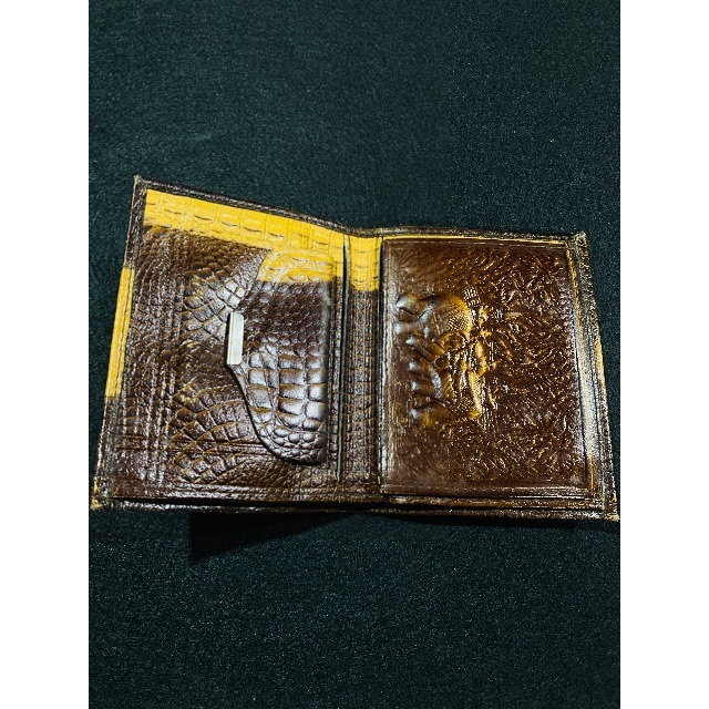 【クロコダイル】二つ折り財布 メンズのファッション小物(折り財布)の商品写真
