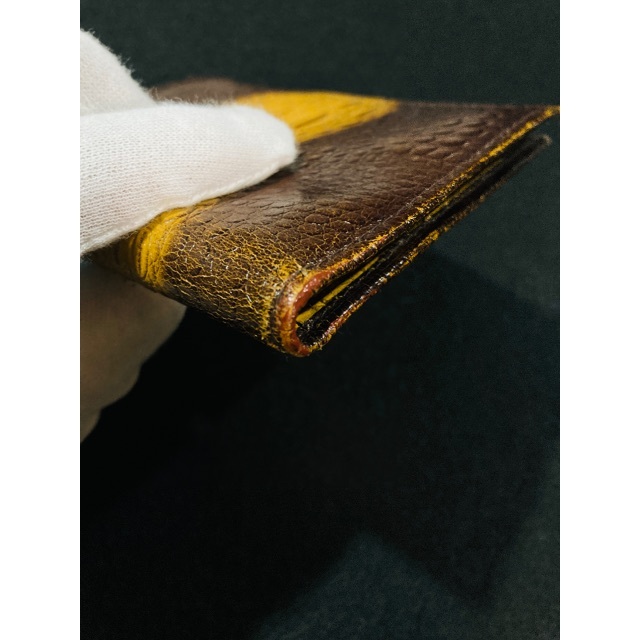 【クロコダイル】二つ折り財布 メンズのファッション小物(折り財布)の商品写真