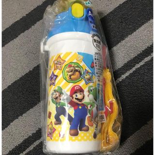 スーパーマリオ 直飲み ワンタッチボトル 水筒　スケーター(キャラクターグッズ)