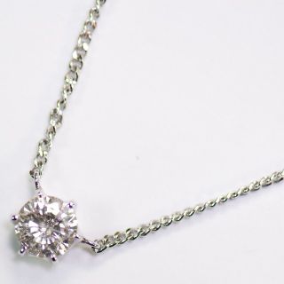 Pt900　0.868ct　一粒　ダイヤモンドネックレス(ネックレス)