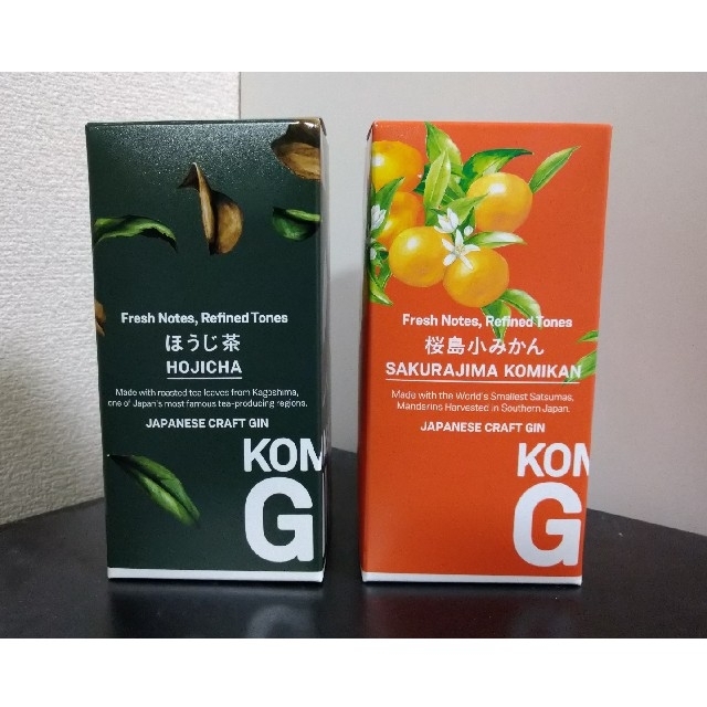 KOMASA GIN桜島小みかん・ほうじ茶セット(各500ml×2本) 食品/飲料/酒の酒(蒸留酒/スピリッツ)の商品写真