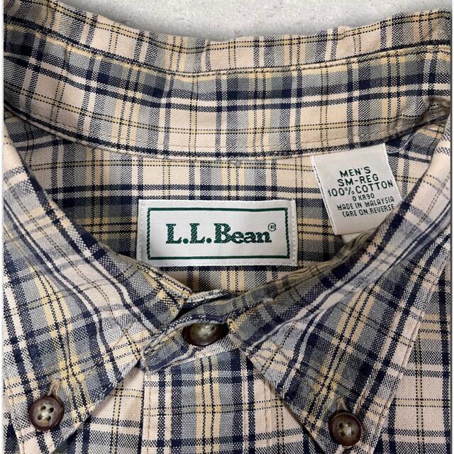 70s 80s L.L.Bean ダウンシャツ　ネイビー　L エルエルビーン