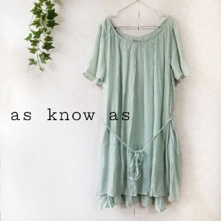 アズノウアズ(AS KNOW AS)の❤as know as❤チュニックワンピース　ミントグリーン(チュニック)