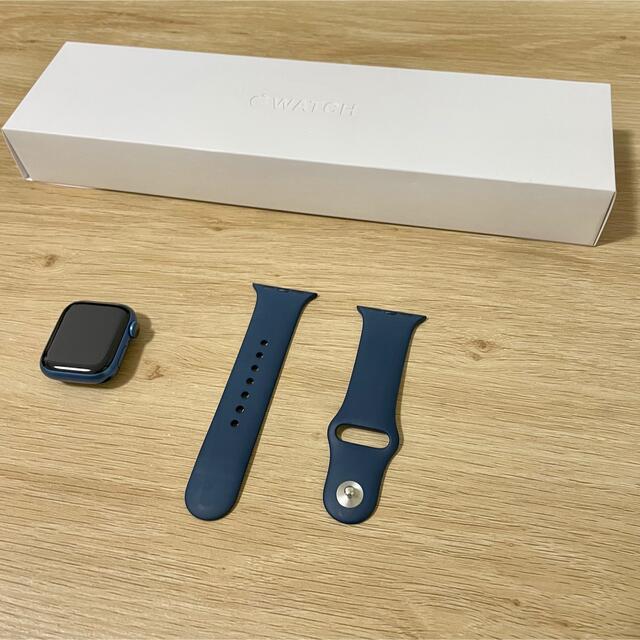 Apple Watch series 7 GPSモデル ブルーメンズ