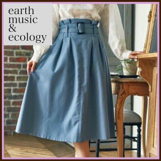 アースミュージックアンドエコロジー(earth music & ecology)の⭐️美品⭐️earth music&ecology アース　スカート フレア 春(ひざ丈スカート)