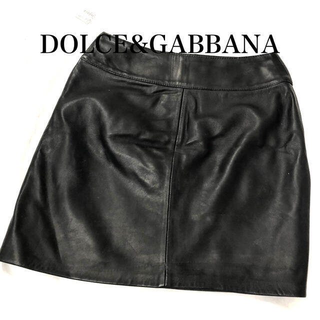 DOLCE&GABBANA レザースカート