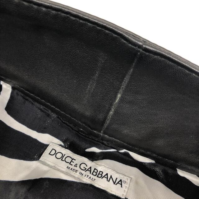 DOLCE&GABBANA(ドルチェアンドガッバーナ)のDOLCE&GABBANA レザースカート レディースのスカート(ひざ丈スカート)の商品写真