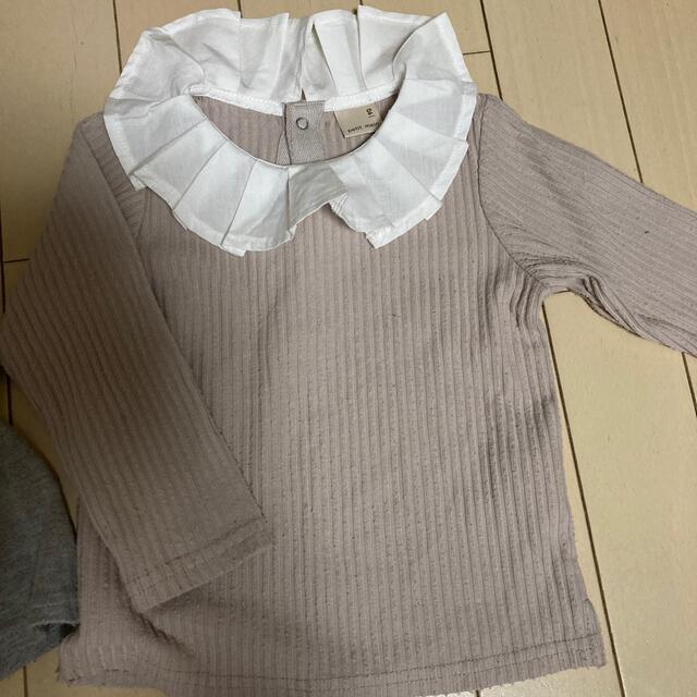 petit main(プティマイン)のプティマイン トップス　3枚セット　90サイズ キッズ/ベビー/マタニティのキッズ服女の子用(90cm~)(Tシャツ/カットソー)の商品写真